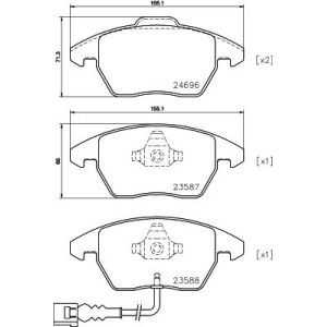 Brake Pad Set, disc brake HELLA PAGID 8DB355023-161