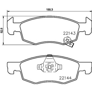 Brake Pad Set, disc brake HELLA PAGID 8DB355023-261