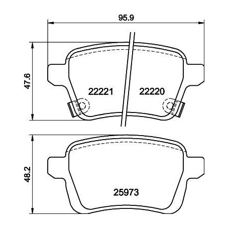 Brake Pad Set, disc brake HELLA PAGID 8DB355024-651