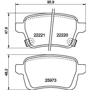 Σετ τακάκια, δισκόφρενα HELLA PAGID 8DB355024-651