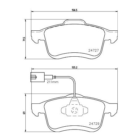 Σετ τακάκια, δισκόφρενα HELLA PAGID 8DB355024-691