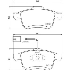 Brake Pad Set, disc brake HELLA PAGID 8DB355024-691