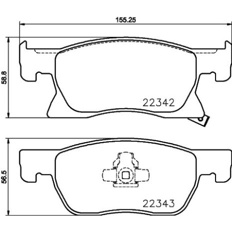 Σετ τακάκια, δισκόφρενα HELLA PAGID 8DB355024-771