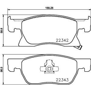 Σετ τακάκια, δισκόφρενα HELLA PAGID 8DB355024-771