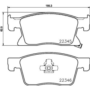 Σετ τακάκια, δισκόφρενα HELLA PAGID 8DB355024-781