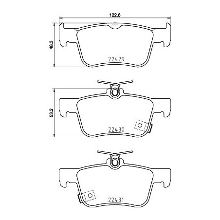 Brake Pad Set, disc brake HELLA PAGID 8DB355025-251