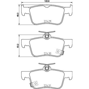 Σετ τακάκια, δισκόφρενα HELLA PAGID 8DB355025-251