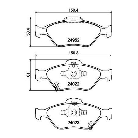 Brake Pad Set, disc brake HELLA PAGID 8DB355025-321