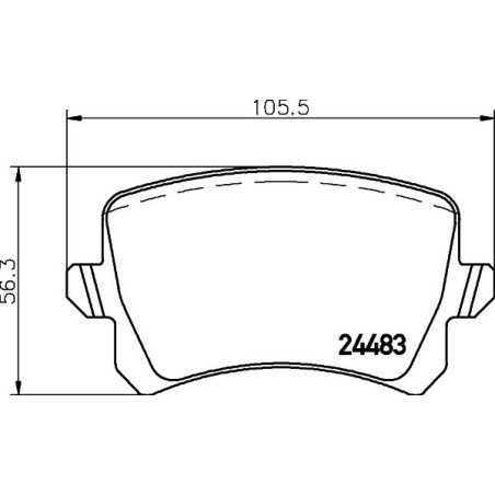 Brake Pad Set, disc brake HELLA PAGID 8DB355025-331