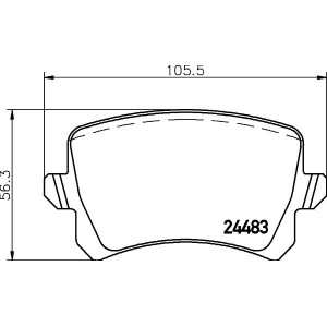 Brake Pad Set, disc brake HELLA PAGID 8DB355025-331