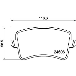 Σετ τακάκια, δισκόφρενα HELLA PAGID 8DB355025-381