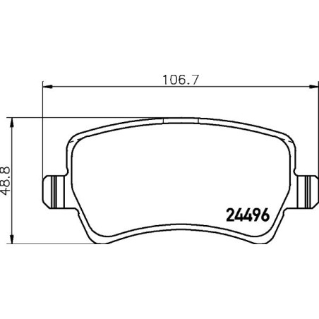 Brake Pad Set, disc brake HELLA PAGID 8DB355025-401