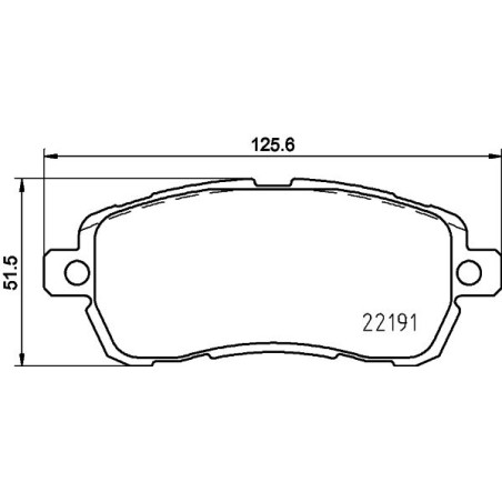 Brake Pad Set, disc brake HELLA PAGID 8DB355031-721