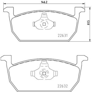 Σετ τακάκια, δισκόφρενα HELLA PAGID 8DB355032-951