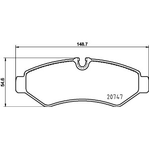 Brake Pad Set, disc brake HELLA PAGID 8DB355036-861