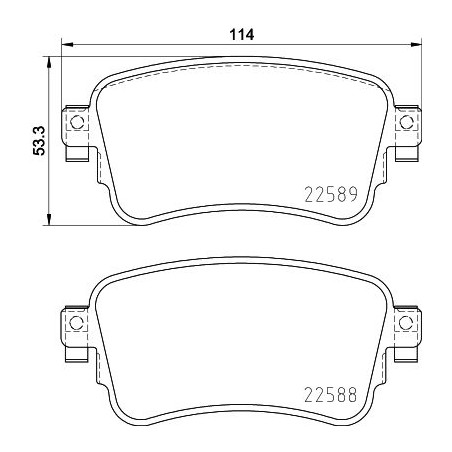 Brake Pad Set, disc brake HELLA PAGID 8DB355037-681