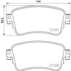 Σετ τακάκια, δισκόφρενα HELLA PAGID 8DB355037-681