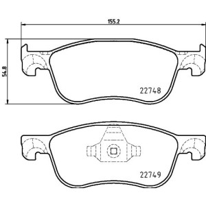 Σετ τακάκια, δισκόφρενα HELLA PAGID 8DB355037-741