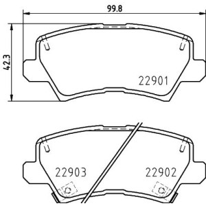 Σετ τακάκια, δισκόφρενα HELLA PAGID 8DB355037-921