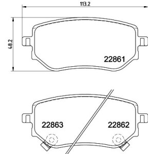 Σετ τακάκια, δισκόφρενα HELLA PAGID 8DB355037-951