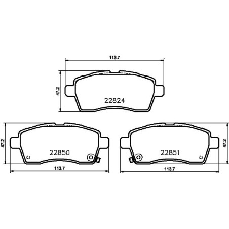 Brake Pad Set, disc brake HELLA PAGID 8DB355039-171