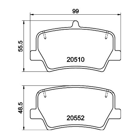 Σετ τακάκια, δισκόφρενα HELLA PAGID 8DB355039-391