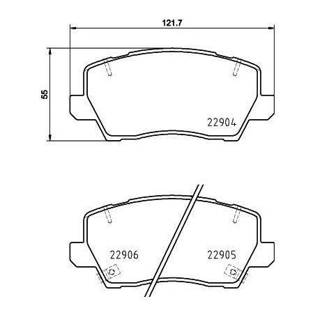 Brake Pad Set, disc brake HELLA PAGID 8DB355039-491