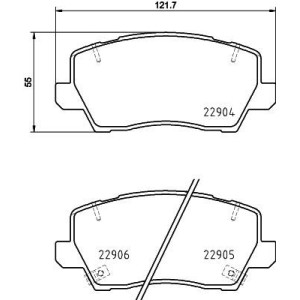 Brake Pad Set, disc brake HELLA PAGID 8DB355039-491