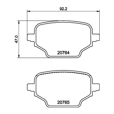 Brake Pad Set, disc brake HELLA PAGID 8DB355039-911