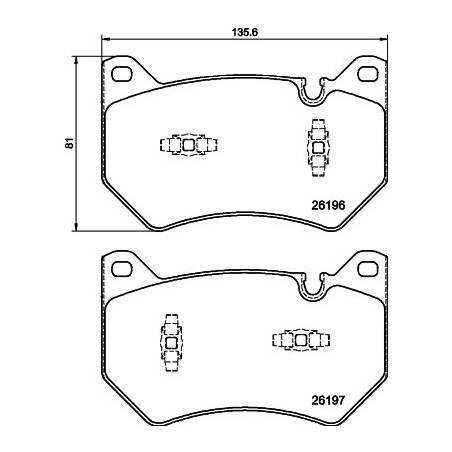 Brake Pad Set, disc brake HELLA PAGID 8DB355040-151