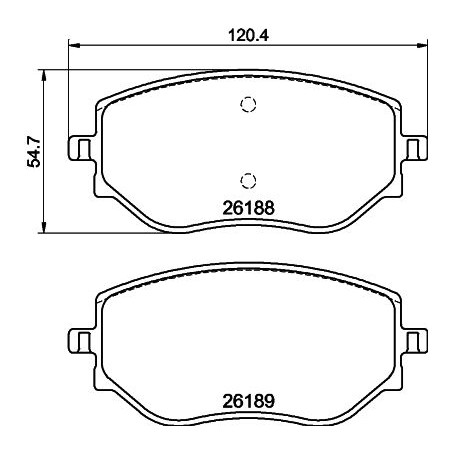 Brake Pad Set, disc brake HELLA PAGID 8DB355040-541