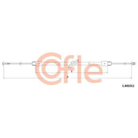 Cable Pull, parking brake COFLE 92.1.ME012