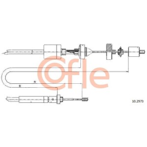 Cable Pull, clutch control COFLE 92.10.2973