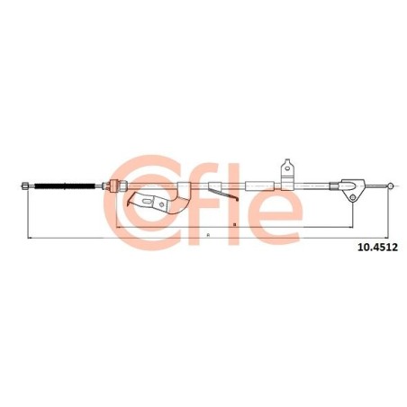 Cable Pull, parking brake COFLE 92.10.4512