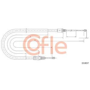 Cable Pull, parking brake COFLE 92.10.6037