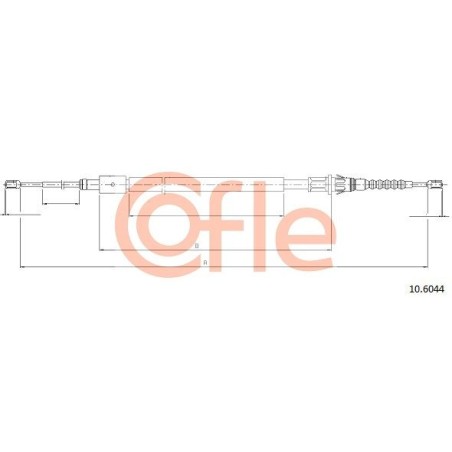 Cable Pull, parking brake COFLE 92.10.6044