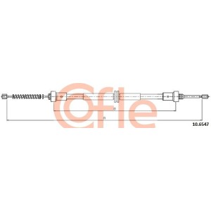 Cable Pull, parking brake COFLE 92.10.6547
