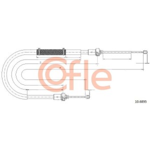 Cable Pull, parking brake COFLE 92.10.6895