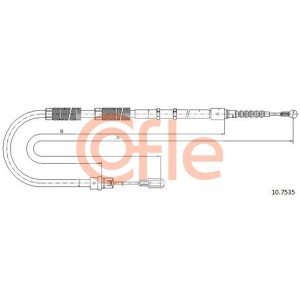 Cable Pull, parking brake COFLE 92.10.7535