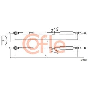 Cable Pull, parking brake COFLE 92.10.8228