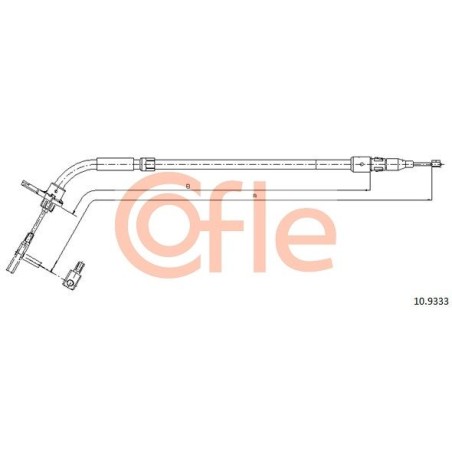 Cable Pull, parking brake COFLE 92.10.9333