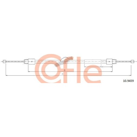 Cable Pull, parking brake COFLE 92.10.9459