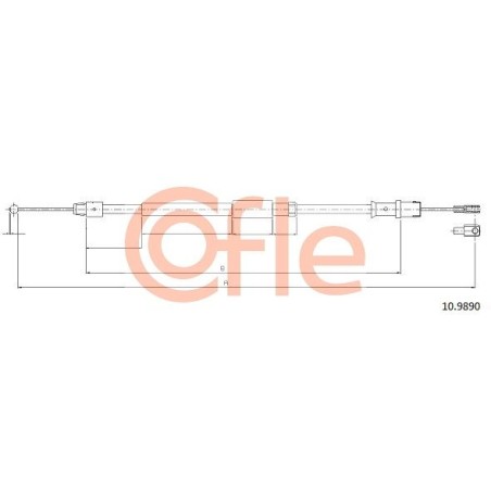 Cable Pull, parking brake COFLE 92.10.9890