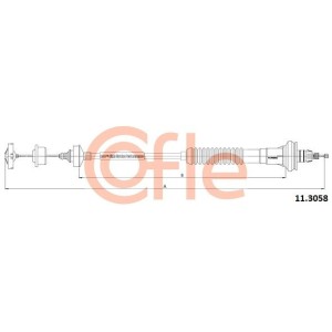 Cable Pull, clutch control COFLE 92.11.3058