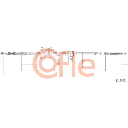 Cable Pull, parking brake COFLE 92.11.5342