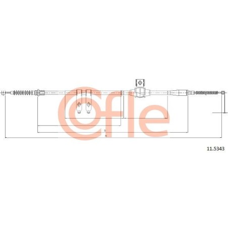 Cable Pull, parking brake COFLE 92.11.5343