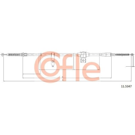 Cable Pull, parking brake COFLE 92.11.5347