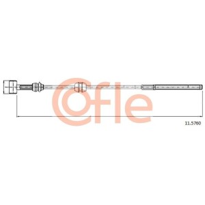 Cable Pull, parking brake COFLE 92.11.5760