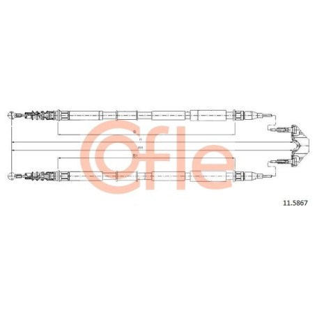 Cable Pull, parking brake COFLE 92.11.5867