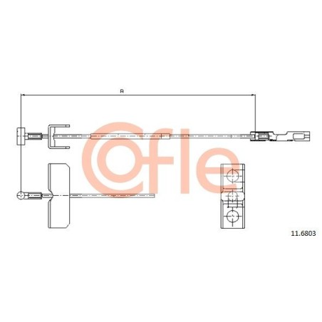 Cable Pull, parking brake COFLE 92.11.6803